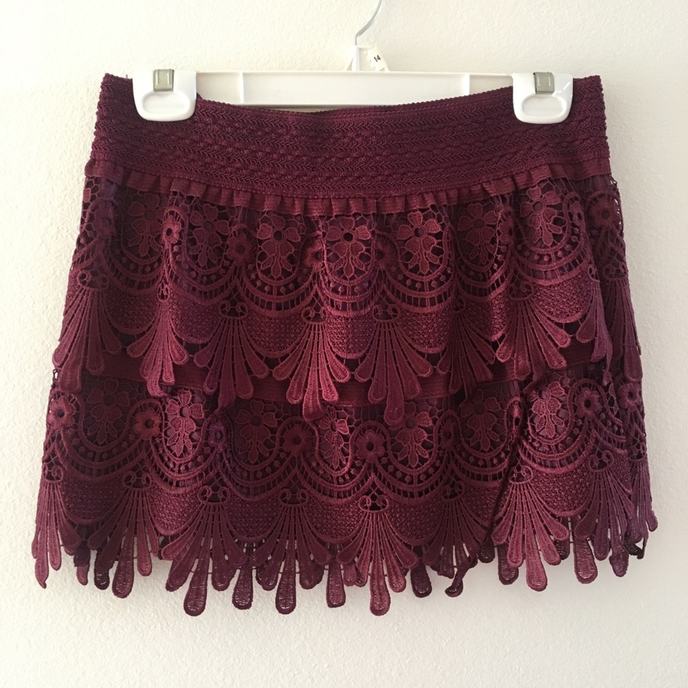 Lace boho skirt